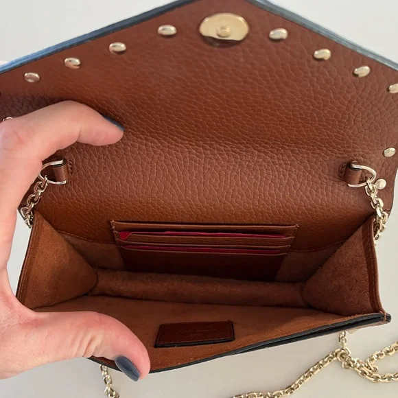 Valentino Garavani Rockstud Pebbled Leather Shoulder Bag / Crossbody / Clutch - Picture 8 of 16